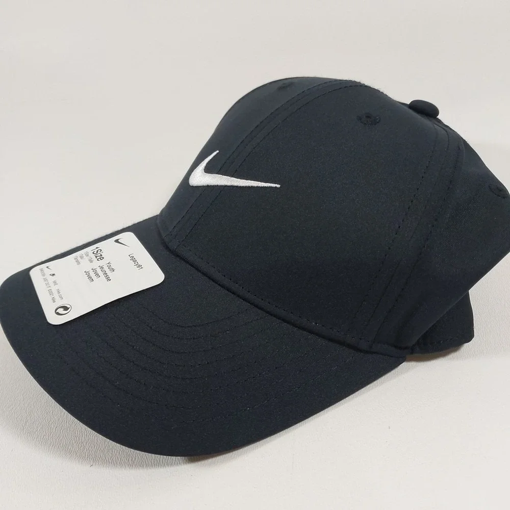 NIKE Legacy91 UNISEX YOUTH Dri-Fit Swoosh Logo Strapback Baseball Hat Cap